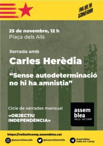 Read more about the article Carles Herèdia, al cicle de xerrades que organitza l’Assemblea Valls