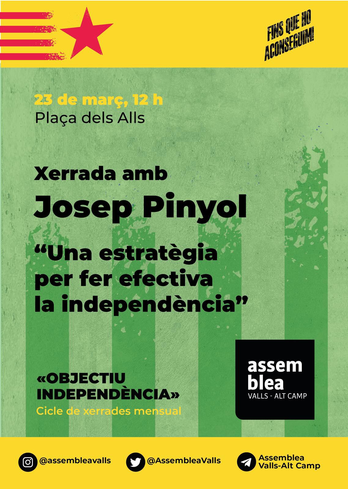 You are currently viewing Josep Pinyol presentarà una estratègia per fer efectiva la independència