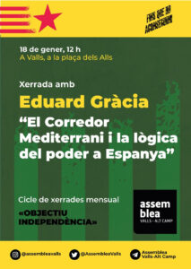 Read more about the article L’economista Eduard Gracia parlarà del Corredor Mediterrani a Valls