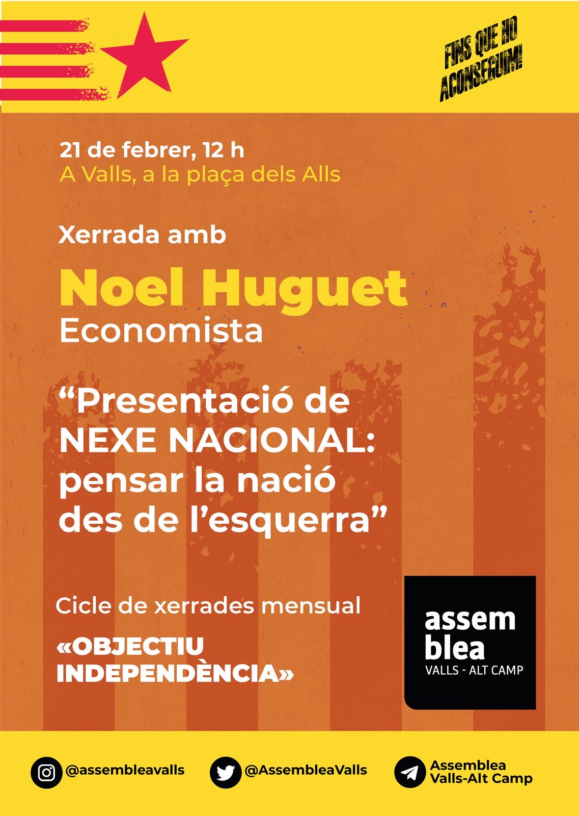 You are currently viewing Noel Huguet presentarà Nexe Nacional a Valls